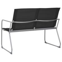 vidaXL Juego de muebles de jardín 4 piezas tela y acero negro - details 2