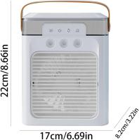 Ventilador de aire acondicionado portátil, ventilador de niebla recargable USB con 3 modos de niebla, ventilador de escritorio para picnic, mesa de café, mesita de noche - details 0