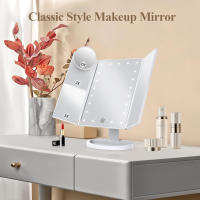 Espejo De Maquillaje Con Iluminación Inteligente Y Táctil Triple Pila Estándar De Escritorio LED Para Amplificar El Brillo - details 3