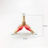 Adaptador De Conector De Tubo De Bola De Apagado Tipo Y De Latón Para Combustible Gas Agua Aceite Aire 6/8/10/12mm Tríptico - details 2