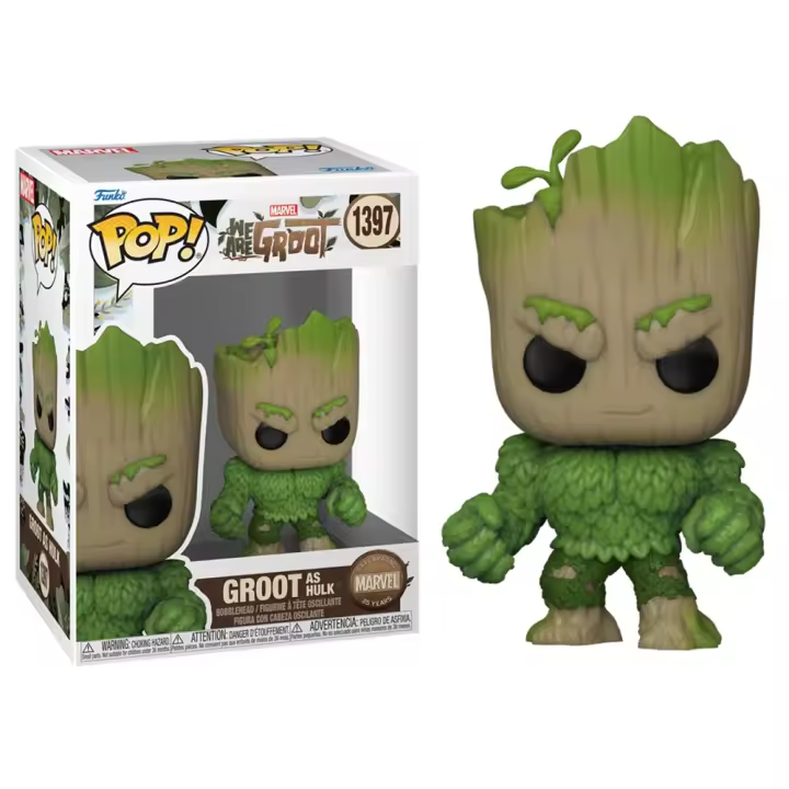 FUNKO POP! WE ARE GROOT – GROOT DISFRAZADO DE HULK, 81338, Nº1397, TIENDA CON LICENCIA OFICIAL - 1