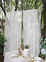 Cortinas De Encaje Floral Transparentes Para Sala De Estar 1 Pieza Con Bolso De Palas Cortina De Ventana Para Dormitorio Estilo Pastoral - details 0