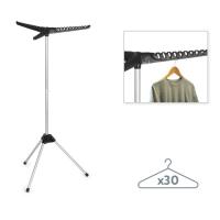 Tendedero para Perchas - Tendedero Vertical - 30 Perchas - Tendedero 1 Altura - 3 Brazos de 29.5 Cm | XHC BRICO - details 0