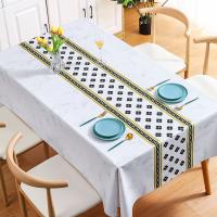 Qianniao Teléfono De Mesa Cuadrado De Piel Con Patrón De Cuadrícula Impermeable Y Resistente Al Aceite PVC Sencillo Para Mesa De Café Y Comedor - details 9