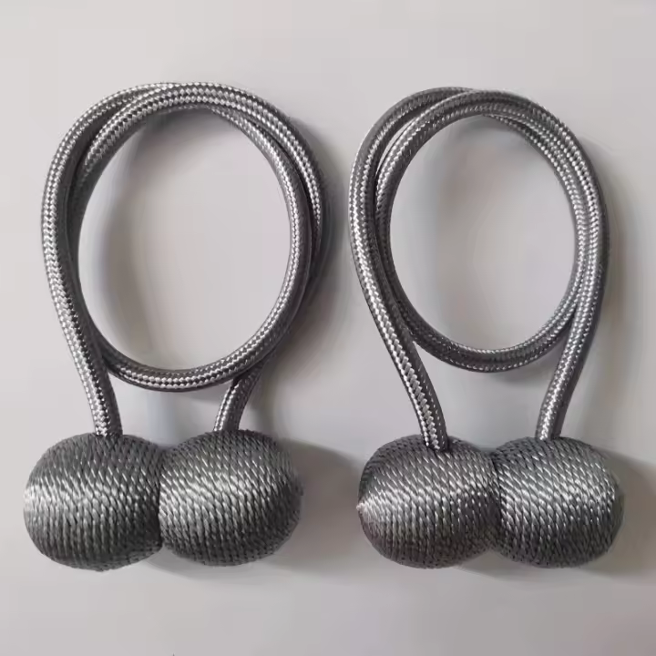 2pcs/pair Retortillas De Cortina Magnéticas Diseño De Auriculares Accesorios Para Cortinas De Baño Y Showers - 1