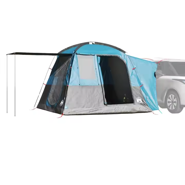 vidaXL Tienda de campaña de coche 4 personas impermeable gris-naranja en color Gris y naranja/Verde/Azul - 1