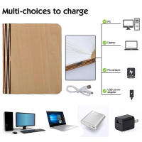 Lámpara De Mesa Portátil LED 3D Plegable Con Luz Nocturna De 7 Colores Recargable Por USB Madera Magnética Para Regalo De Navidad Y Fiestas Decoración - details 1