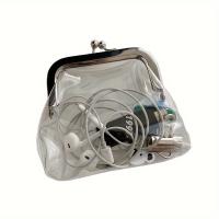 Bolso De Cosméticos Retro Transparente 1pcs Mini Bolso Portátil Para Monedas Y Maquillaje Para Mujeres Con Hebilla De Seguridad - details 2