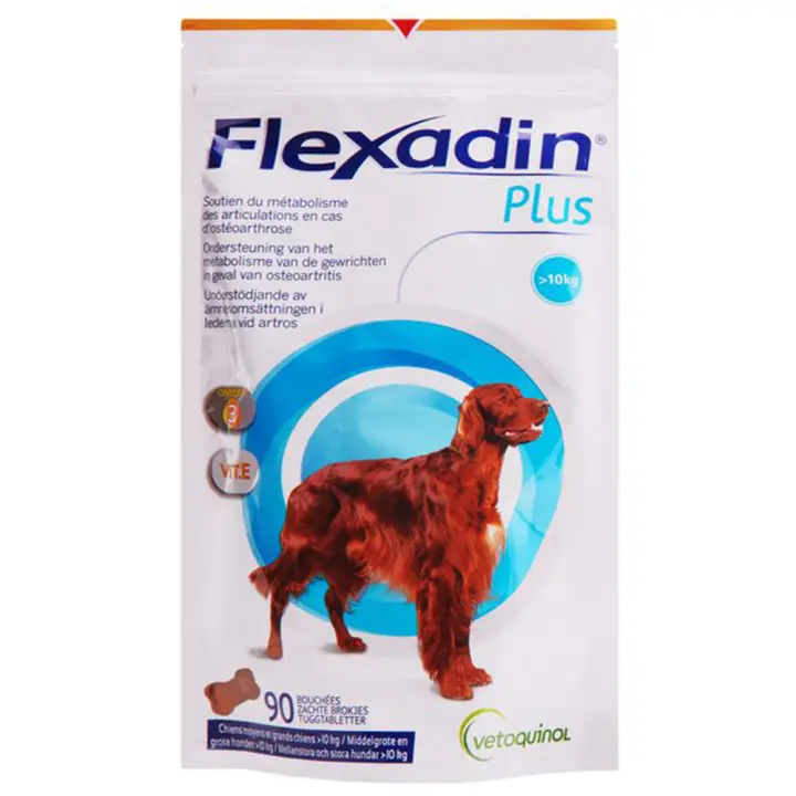 Flexadin Plus Max 90 chews suplemento condroprotector para perros de tamaño mediano y grande Vetoquinol - 1