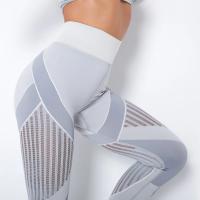 New Seamless Knitted Pants Quick Drying Hollow Yoga Fitness Pants High Waist Hip Lifting Tight Leggins Push Up Dropshipping - details 9