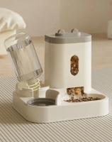 Tazón Automático Para Gatos Y Perros Con Fuente De Agua Gran Capacidad Con Soporte Elevado Alimentos Y Agua Para Mascotas Suministros - details 7