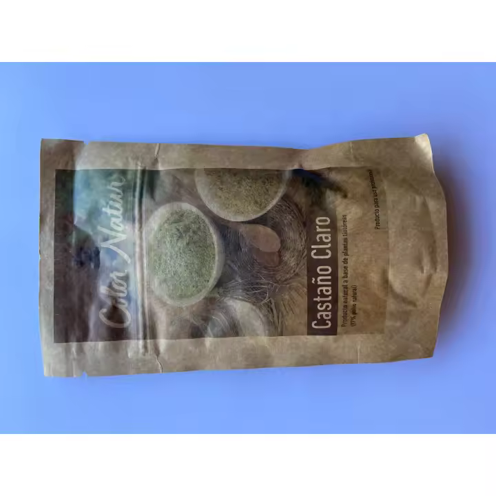 Coloración Natural Vegana y Ecológica Lissa Barros para el Pelo Castaño Claro - Ideal para Cubrir Canas y Compatible con cualquier Tratamiento de Peluquería - 1