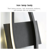 Lámparas De Pared LED Para Dormitorio 24w 28w Negras Y Doradas Iluminación Decorativa Para Casa Pasillo Aisle Balcón Luz De Noche Moderna - details 10