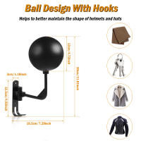 Soporte De Casco De Motocicleta Con Rotación De 180° Soporte De Pared De Aleación De Aluminio Ahorrador De Espacio Soporte Para Cascos De Bicicleta - details 6