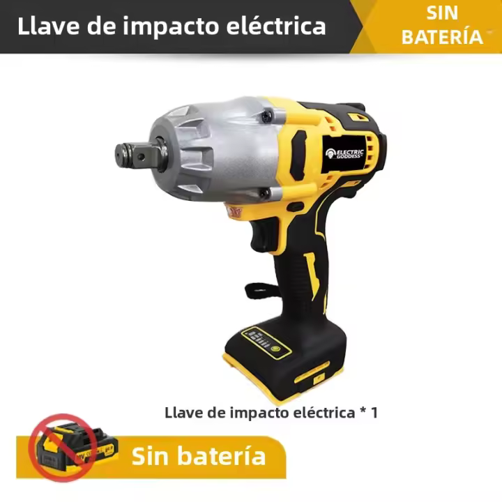 Llave De Impacto Eléctrica Sin Cable Electric Goddess 1/2 Pulgada Alta Torque 700N Herramienta De Potencia Compatible Con Batería Dewalt 20V Para DIY En El Hogar - 1