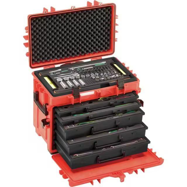 STAHLWILLE 98814905 MALETÍN CON BANDEJA TCS Y HERRAMIENTA 13214A WT/LR (ROJO) - 1