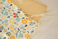 LALA - Barandilla de cuna para Bebé, Valla de Tela anticolisión, Bolsa de Algodón Puro, Cuadros Amarillos, Flor pequeña, 120x30, a Pieza - details 10