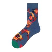 Calcetines De Algodón Para Mujer Estilo Harajuku Con Diseño De Pintura Artística Divertida Kawaii Paisaje Girasol Y Dinosaurio Regalo De Navidad - details 13