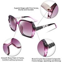1 gafas de sol polarizadas cuadradas Sparkling Composite marco brillante y la caja de gafas cuadradas - details 3