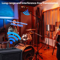 Micrófono Inalámbrico XLR Transmisor Receptor Sistema UHFWireless Para Mixer Guitarra Eléctrica Bajo 30m/98ft Transmisión 12V/48V - details 3