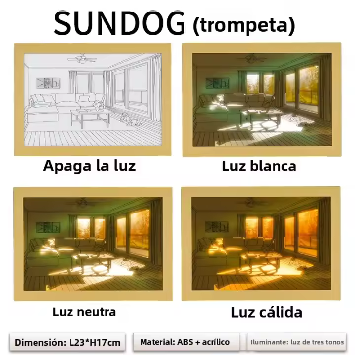 Pintura Iluminada Moderna Y Minimalista Para Dormitorio Luz Nocturna Creativa Tres Colores Ajustables Decoración De Mesa Alumbrado - 1