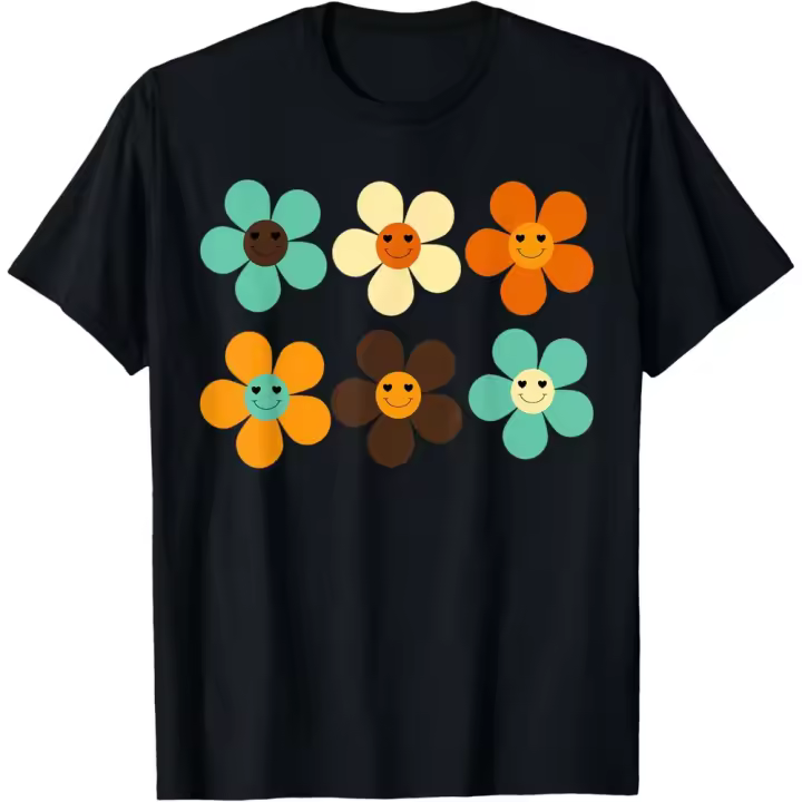 Camiseta de Manga Corta, 100% Algodón, Ropa Unisex para Hombres y Mujeres en 5 Tallas, Camiseta Negra, Cuello redondo con estampado. - 1