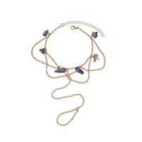 Pulsera De Dedos Para Mujer En Aleación De Láminas De Piedra Triturada Y Encaje De Playa En Vacaciones Cadena De Piezas De Metal - details 2