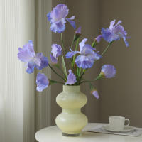 Rama De Iris Artificial Con 3 Cabezas Flores Silken Para Decoración De Mesa De Fiesta Decoración De Hogar Para Bodas Y Aniversarios - details 2