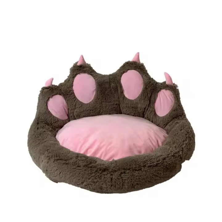 Cama para perro GoGift Claws 75 x 75 cm marrón - 1