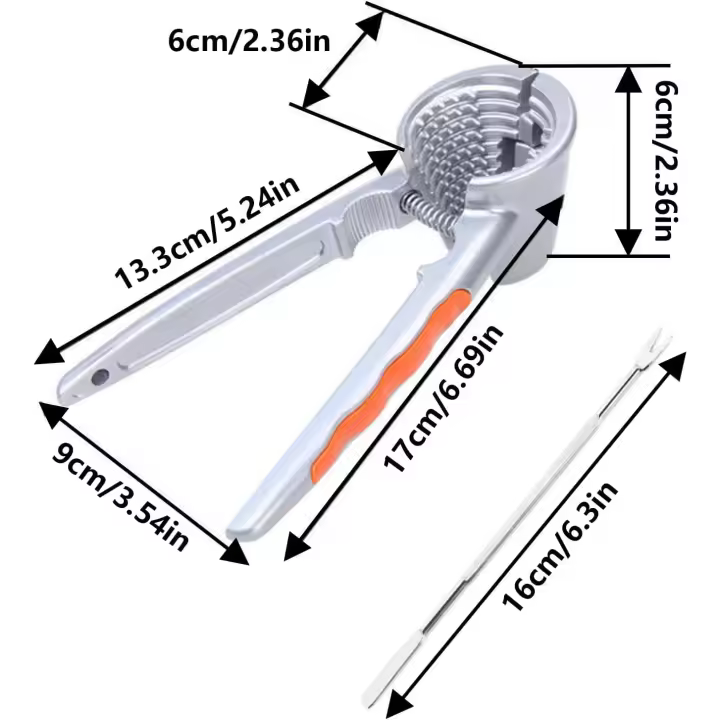 1 pieza de Cascanueces Hardy de Maple inoxidable para Nueces Herrienta para Cascanueces abridor de Cascanueces with 1 pieza de tenedores - 1