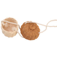 Cesta De Almacenamiento De Rotura Pequeña Tejida a Mano En Forma De Aro Decorativa Para Propiedades Fotográficas Y Uso Doméstico - details 3