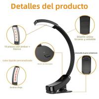 Luz De Lectura Recargable USB Bloquea La Luz Azul Con LED Ambarino Para Lectura Luz Nocturna Saludable Para Ojos Iluminación Sin Modos - details 3