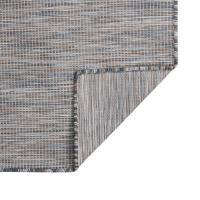 vidaXL Alfombra de exterior tejido plano estampado de hoja 140x200 cm Color Gris,  Taupé,  Azul y mas Alfombras de área  Alfombra de Piso para Sala de Estar Dormitorio Habitación Salón - details 8