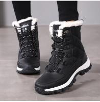 Botas De Tobillo Para Mujer Invierno Calor No Derrapante Negras Botas De Nieve Con Cordones Chaussures Femme Botines Mujer Planas - details 10