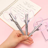 Tijeras De Acero Inoxidable Para Estudiantes Herramienta De Costura Hechas a Mano Con Diseño De Corazón Transparente Para Niñas - details 2