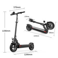 JOYOR Y6-S Patinete Scooter Eléctrico, Batería 18Ah, motor 500W, autonomía de hasta 75 km, ruedas de 10 pulgadas, velocidad máxima 40 km/h, frenos de disco duales y estructura plegable, Ideal para actividades al aire libre y desplazamientos - details 3