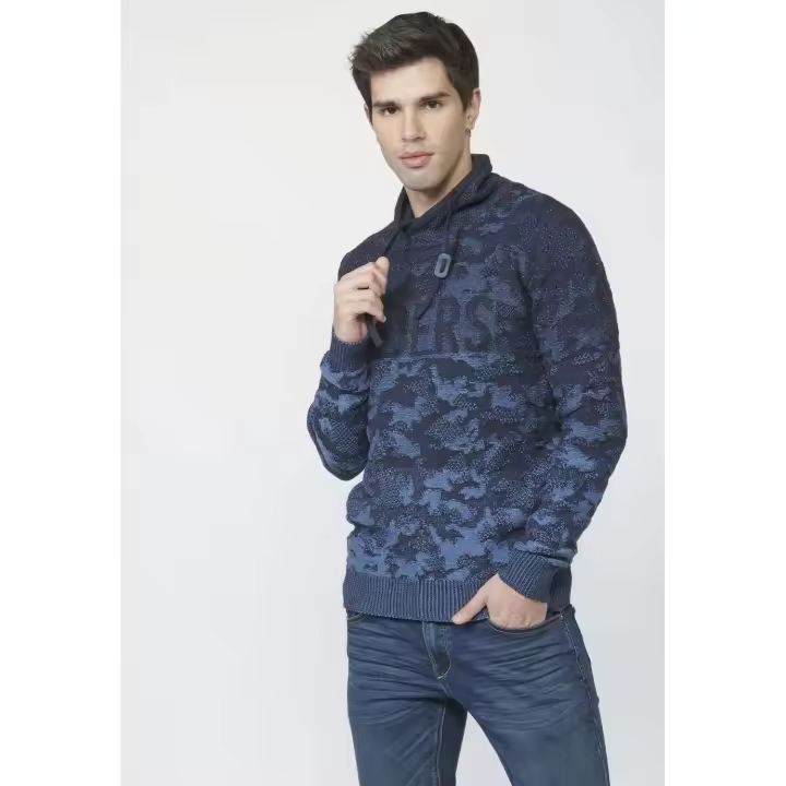 Koroshi Jersey punto de fantasía efecto camuflaje jaspeado de algodón | Moda urbana - 1