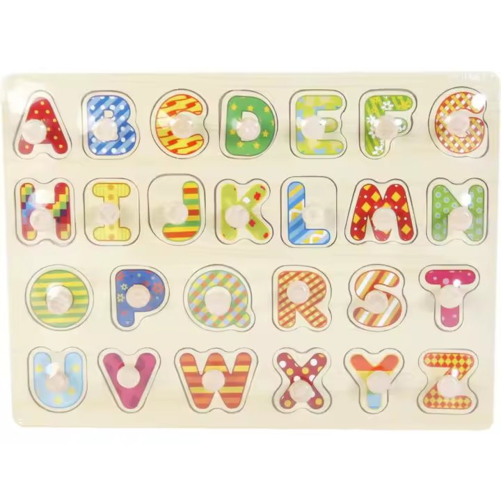 Puzzle Madera Letras Mayúsculas Juguetes construcción de madera NATURPLAY - 1