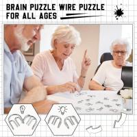 Juego De Puzzle De Hilo Metálico Desafío Cerebral IQ Prueba Juguete De Desbloqueo De Anillo Chino Juego De Magia Geométrico Para Adolescentes Y Adultos - details 4