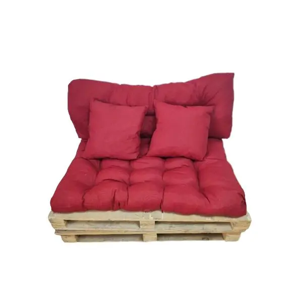 REINO MANSIDI - Juego de Cojines para Palets - Asiento y Respaldo + 2 Decorativos - Fácil de Limpiar - Relleno de Calidad - Fabricado en España - 1
