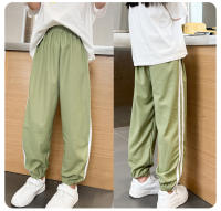 Pantalones Deportivos Para Niños Y Niñas De Verano En Color Sólido Con Cintura Elástica Estilo Casual Ajustados Y Largos Hasta El Tobillo - details 17