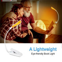 Lámpara De Lectura Recargable USB Clip-On Luz De Libro Ajustable Para Niños Auxiliar De Sueño Luz Para Kindle 3 Colores - details 0