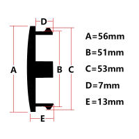 Juego De 4 Tapas De Eje De Rueda Universal 56mm ABS Duraderas Y De Alta Calidad Cubierta Para Vehículos Accesorio Práctico Para Neumáticos - details 0