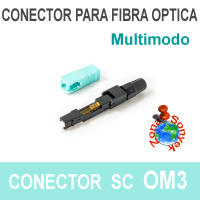 Conector SC OM3 para fibra óptica multimodo. Conector rápido o de campo.  No necesita fusionadora. TRICOM - details 2