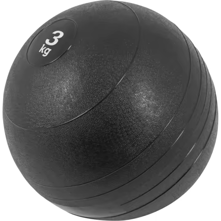 Gorilla Sports Balón de slam de goma / Balón medicinal en color negro - 1