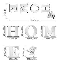 Nuevos Pegatinas De Pared En Forma De Mariposa Con Letras Inglesas Adhesivas Y Desmontables En Acrílico Decoración Moderna Para El Hogar - details 2