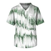 Camiseta De Enfermería Para Hombres Con Manga Corta Blusa De Trabajo En Clínica Uniforme De Hospital Estilo Casual De Algodón Y Poliéster - details 8