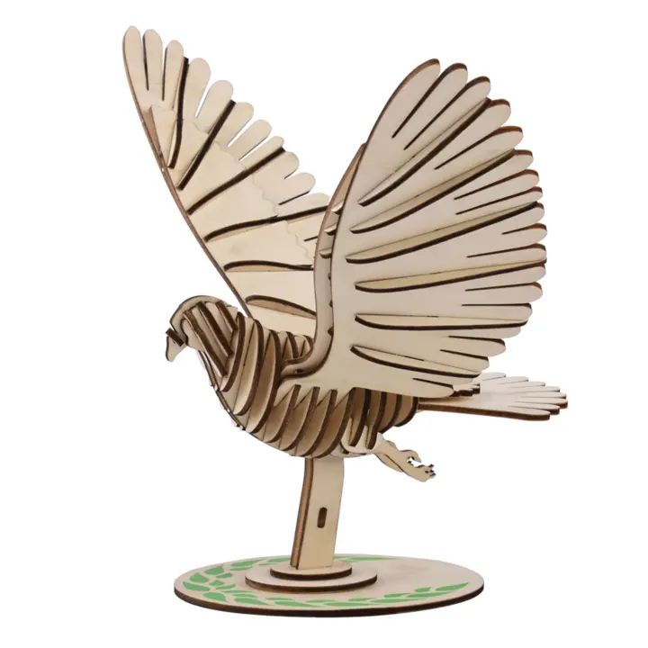 DAM. Maqueta 3D de madera. Paloma. 46 piezas. 27x18x22cm. - 1