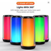 Altavoz Bluetooth con Audio hi-res 10W,12 tipos de luces de color, lámparas de ambiente de luz  nocturna inalámbrico, HiFi, portátil, IPX5, resistente al agua, múltiples modos de conexión al aire libre-QERE - details 0
