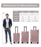 S7 STAR LG57135-LG57140 Juego 3 Piezas Maleta PC RÍgida Color Puro, Moda Cabina Resistente de Viaje 20+24+28in Set 3, Equipaje Expandible con 4 Ruedas Giratorias 360, Maletas Mango Ajustable Ligeras y Seguras - details 8
